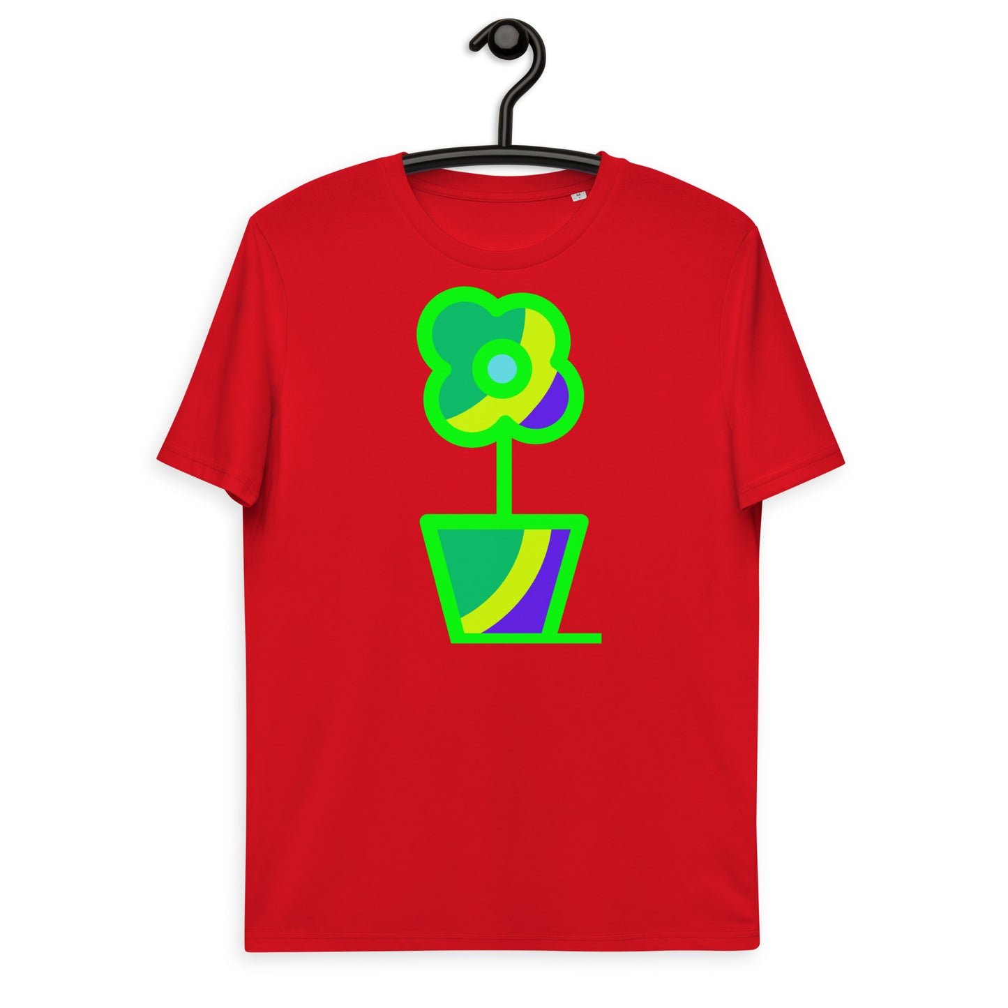 Flower's Nature in Pot, Unisex organic cotton t-shirt