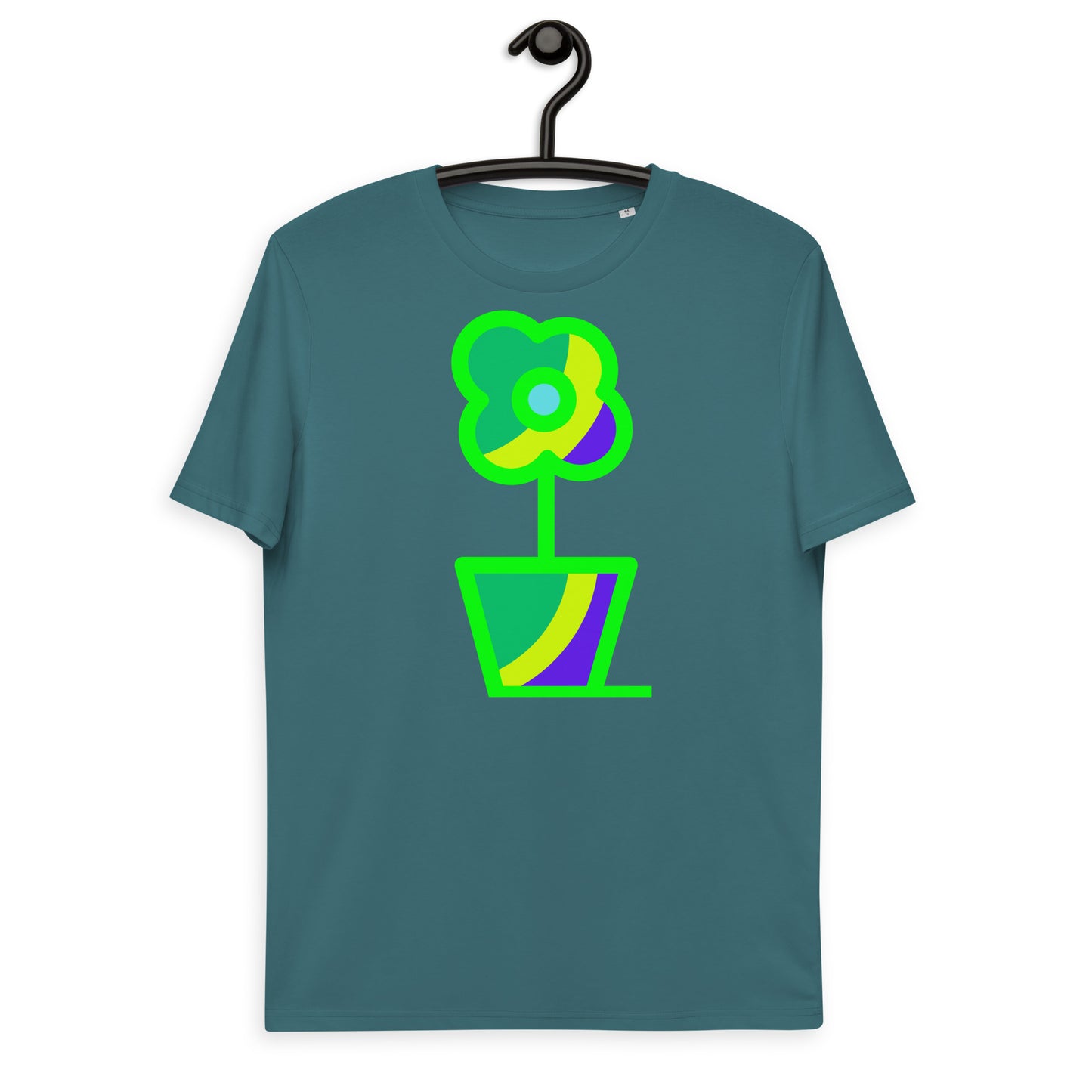 Flower's Nature in Pot, Unisex organic cotton t-shirt