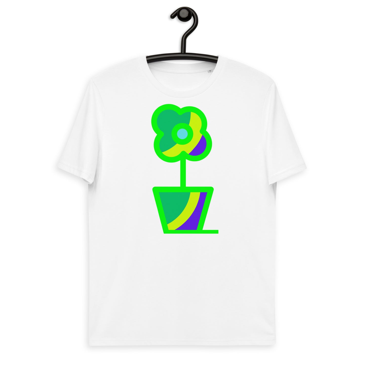 Flower's Nature in Pot, Unisex organic cotton t-shirt