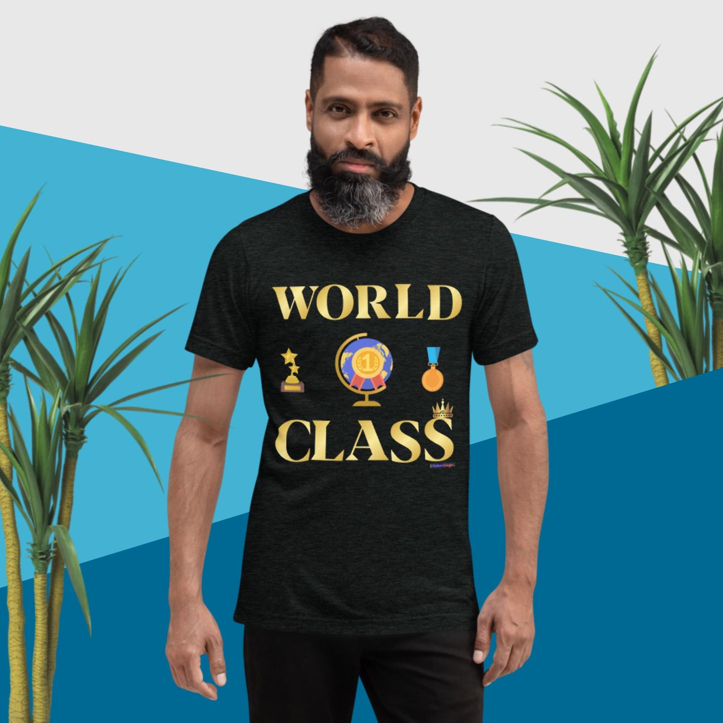 World Class, Golden, Crowns, Trophies, Number 1, Short sleeve t-shirt