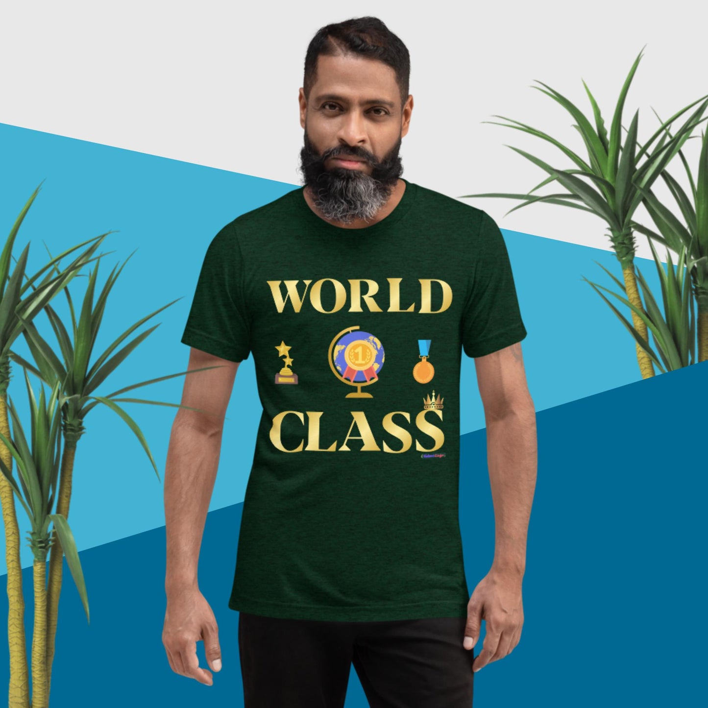 World Class, Golden, Crowns, Trophies, Number 1, Short sleeve t-shirt