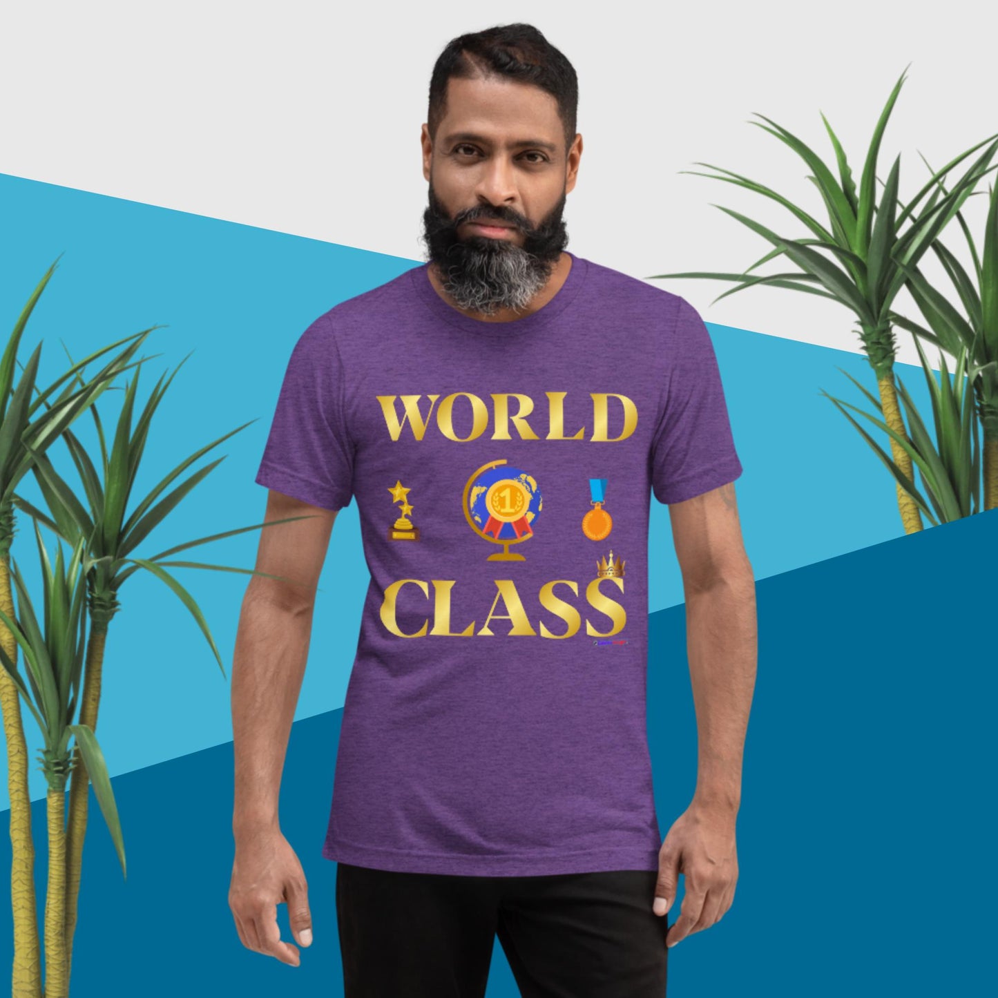 World Class, Golden, Crowns, Trophies, Number 1, Short sleeve t-shirt