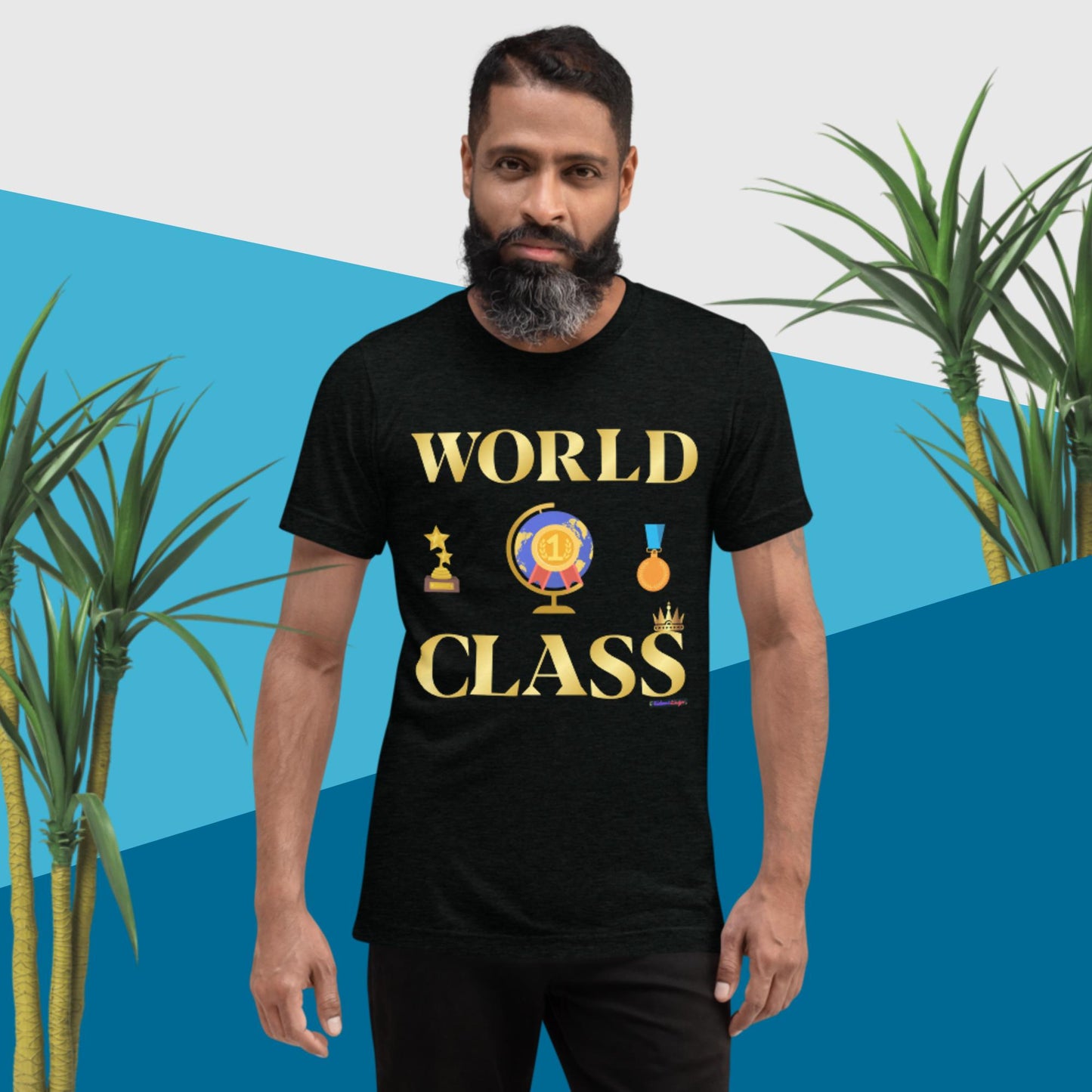World Class, Golden, Crowns, Trophies, Number 1, Short sleeve t-shirt