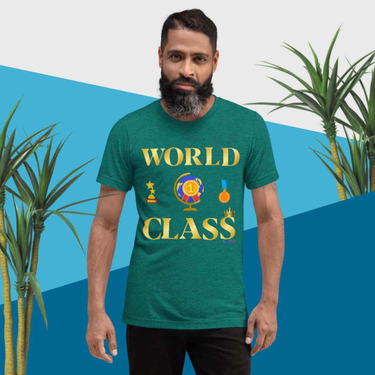 World Class, Golden, Crowns, Trophies, Number 1, Short sleeve t-shirt