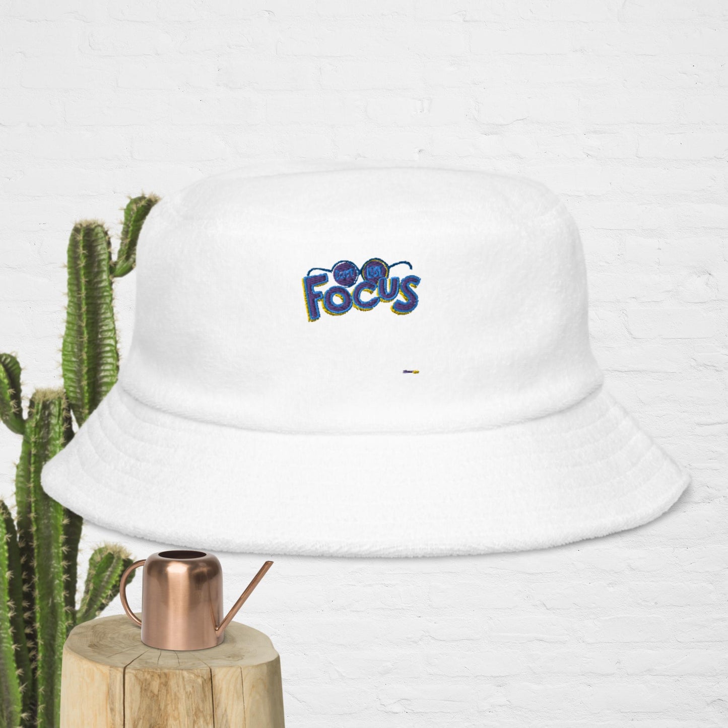 Don't Lose Focus, Unstructured terry cloth bucket hat