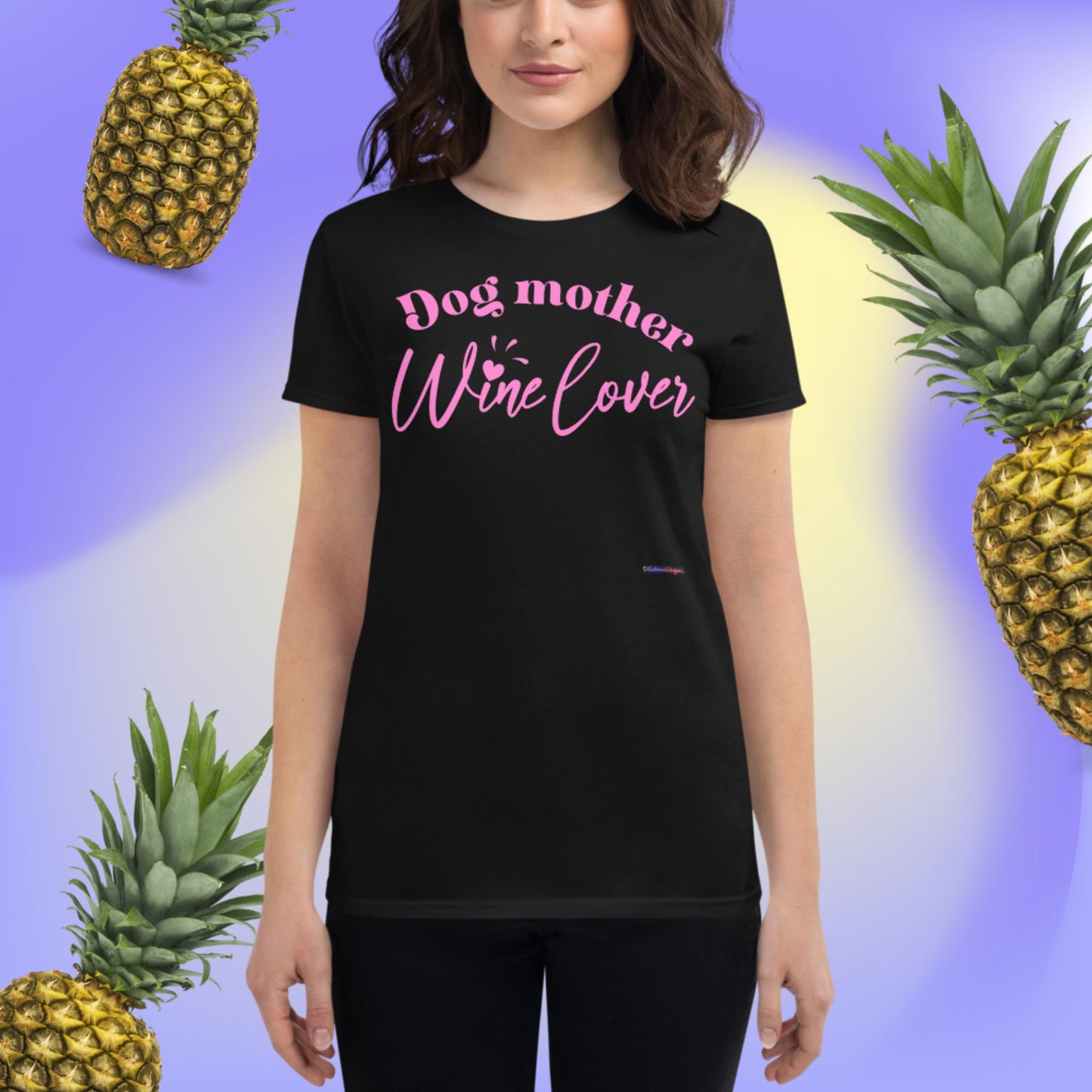 Dog Mother Wine Lover, Women's short sleeve t-shirt
