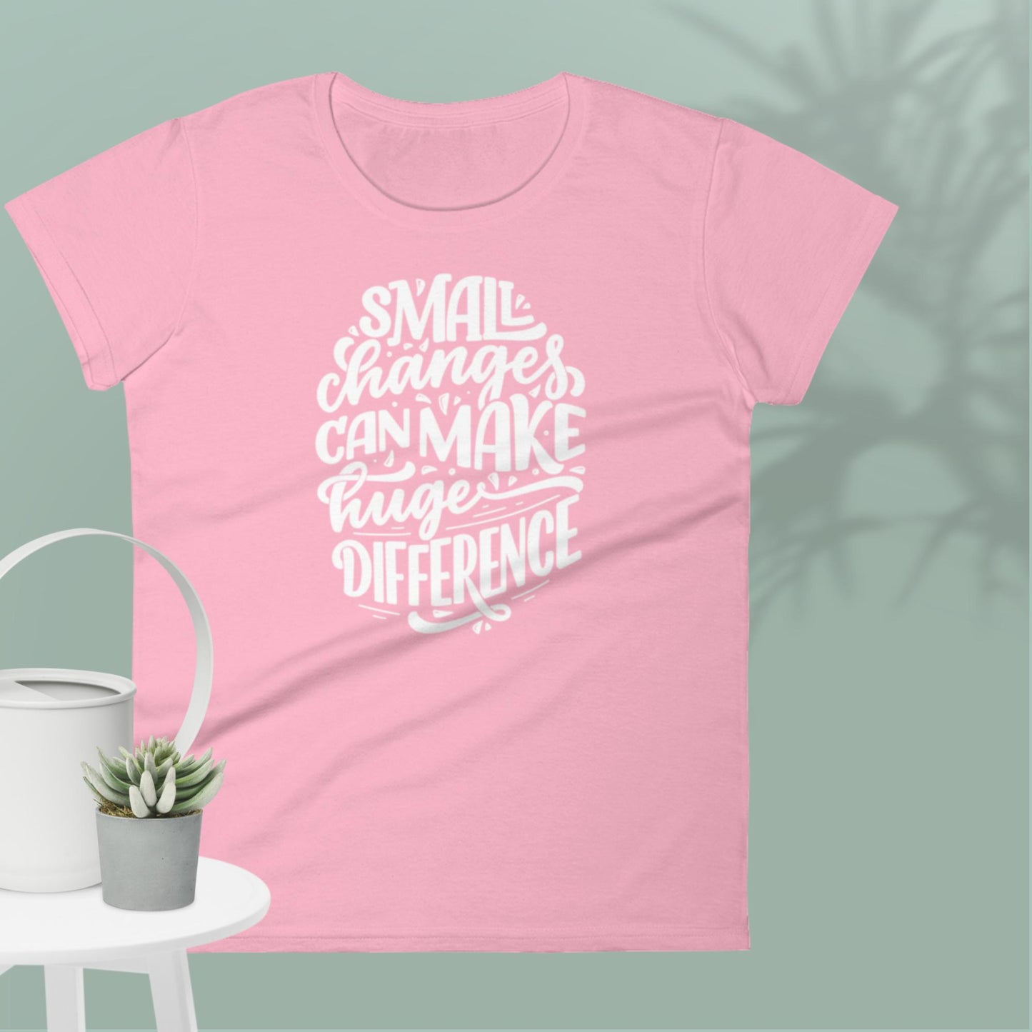 Small Changes Can Make Huge Difference, Women's short sleeve t-shirt