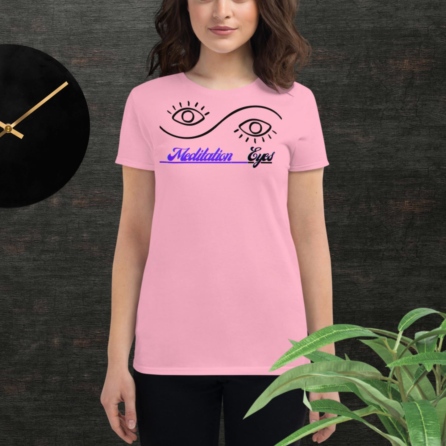 Meditation Eyes, Eye-Lashes, Women's short sleeve t-shirt