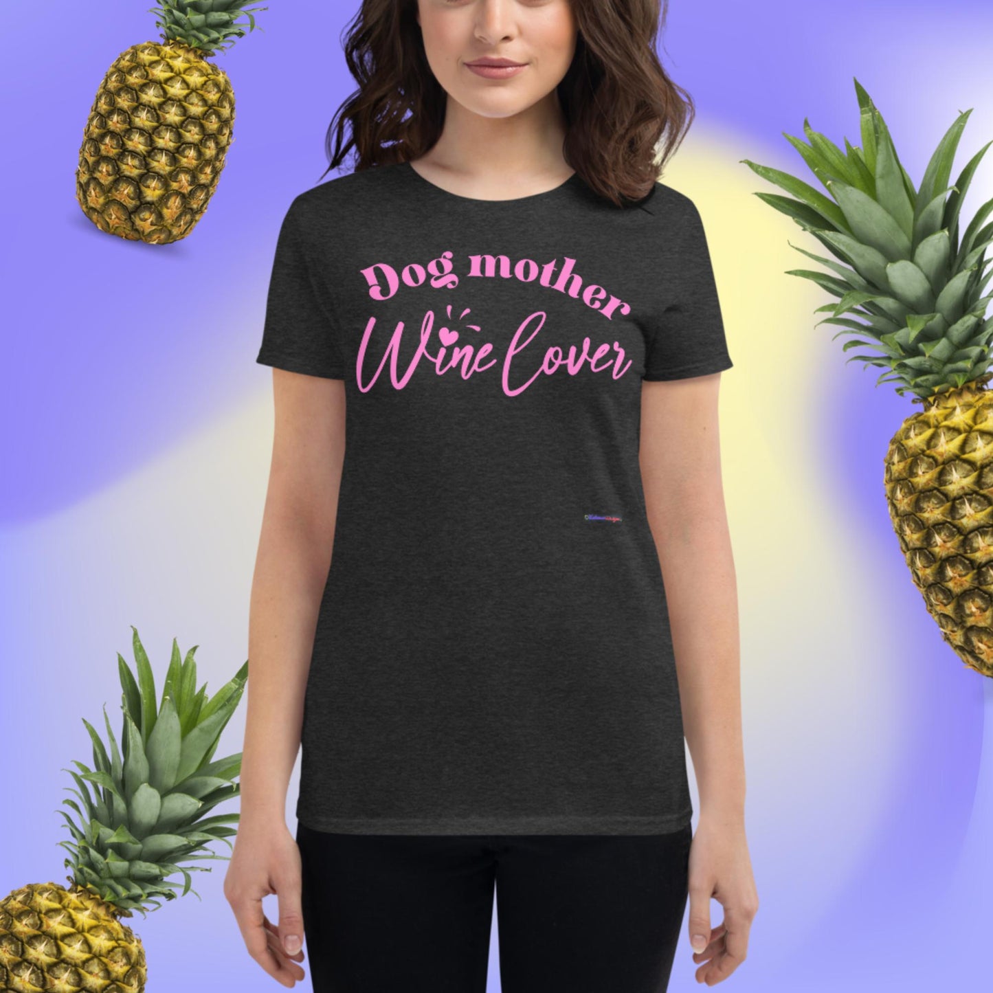 Dog Mother Wine Lover, Women's short sleeve t-shirt