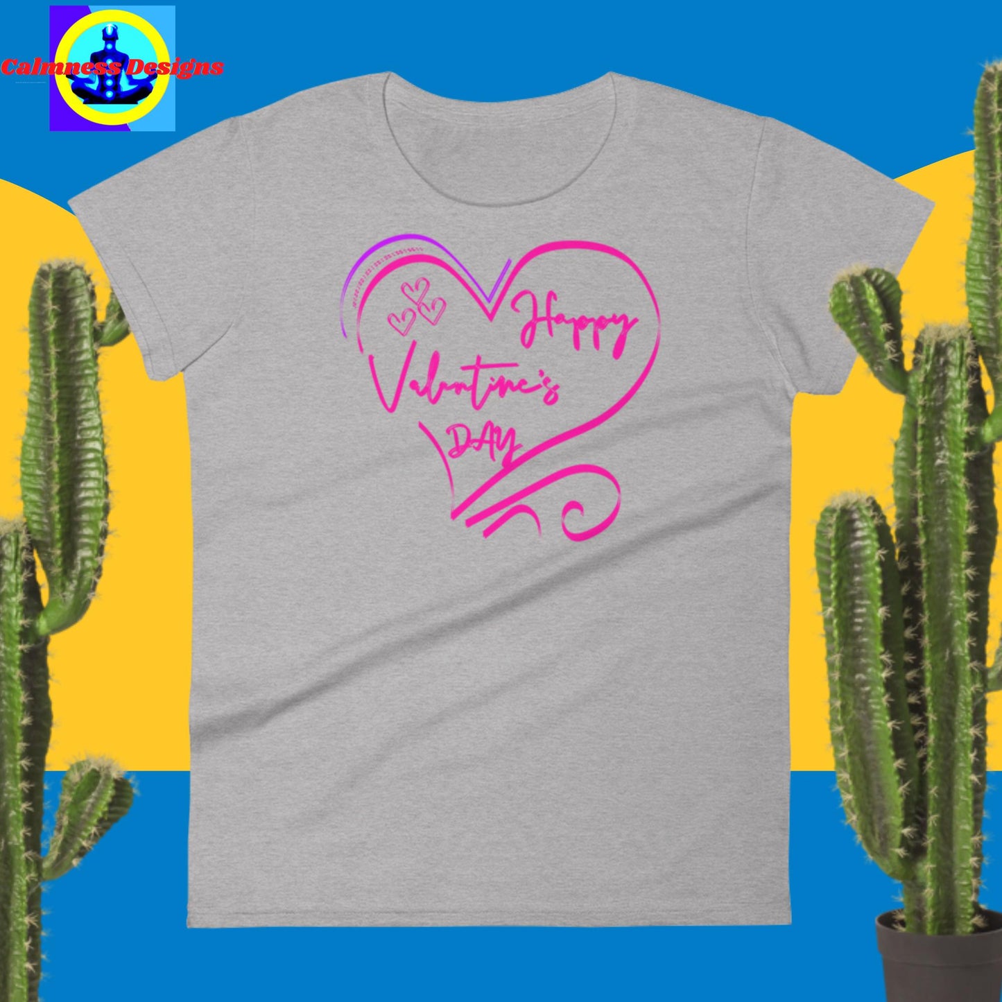 Happy Valentine's Day Hearts-Designs, Women's short sleeve t-shirt