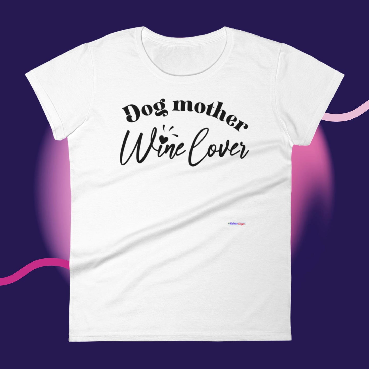 Dog Mother Wine Lover, Women's short sleeve t-shirt