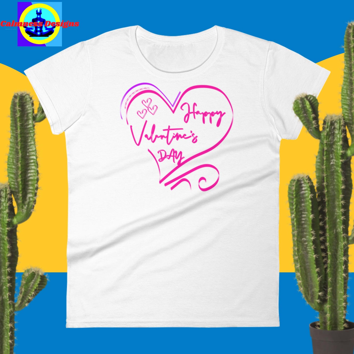Happy Valentine's Day Hearts-Designs, Women's short sleeve t-shirt