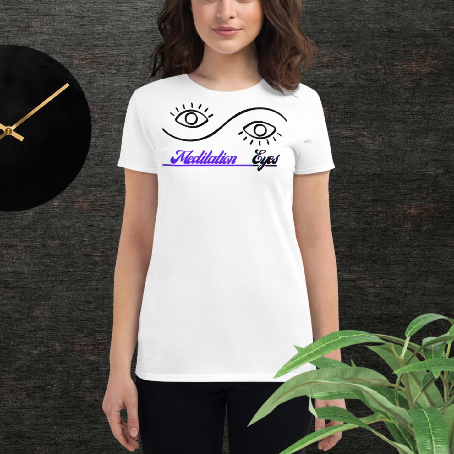 Meditation Eyes, Eye-Lashes, Women's short sleeve t-shirt