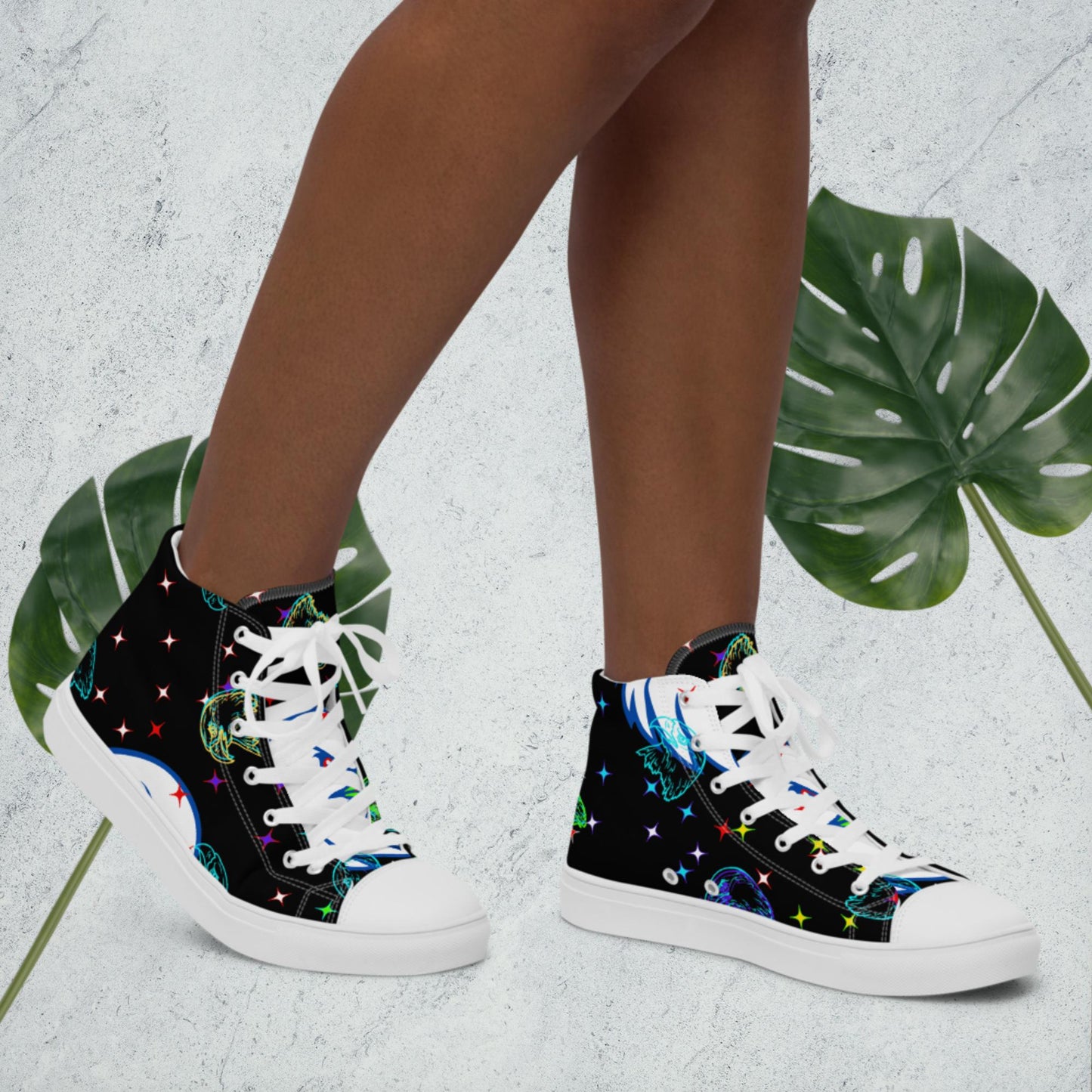 Bald-Head Eagle's, Star's Eagle's, USA,, Women’s high top canvas shoes