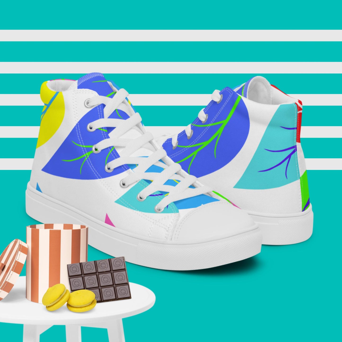 Leaf's Of Life, Women’s high top canvas shoes