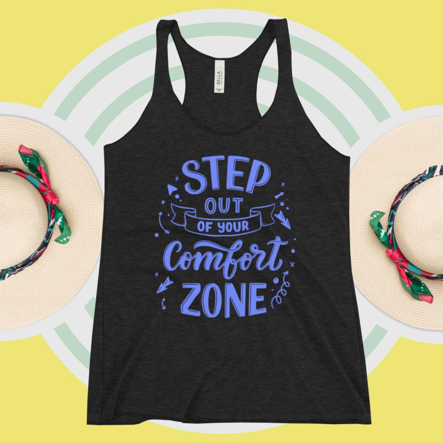 Step Out Of Your Comfort Zone, Women's Racerback Tank