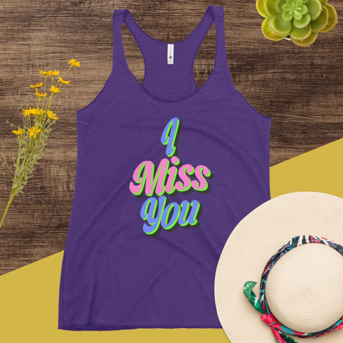 I Miss You, Women's Racerback Tank