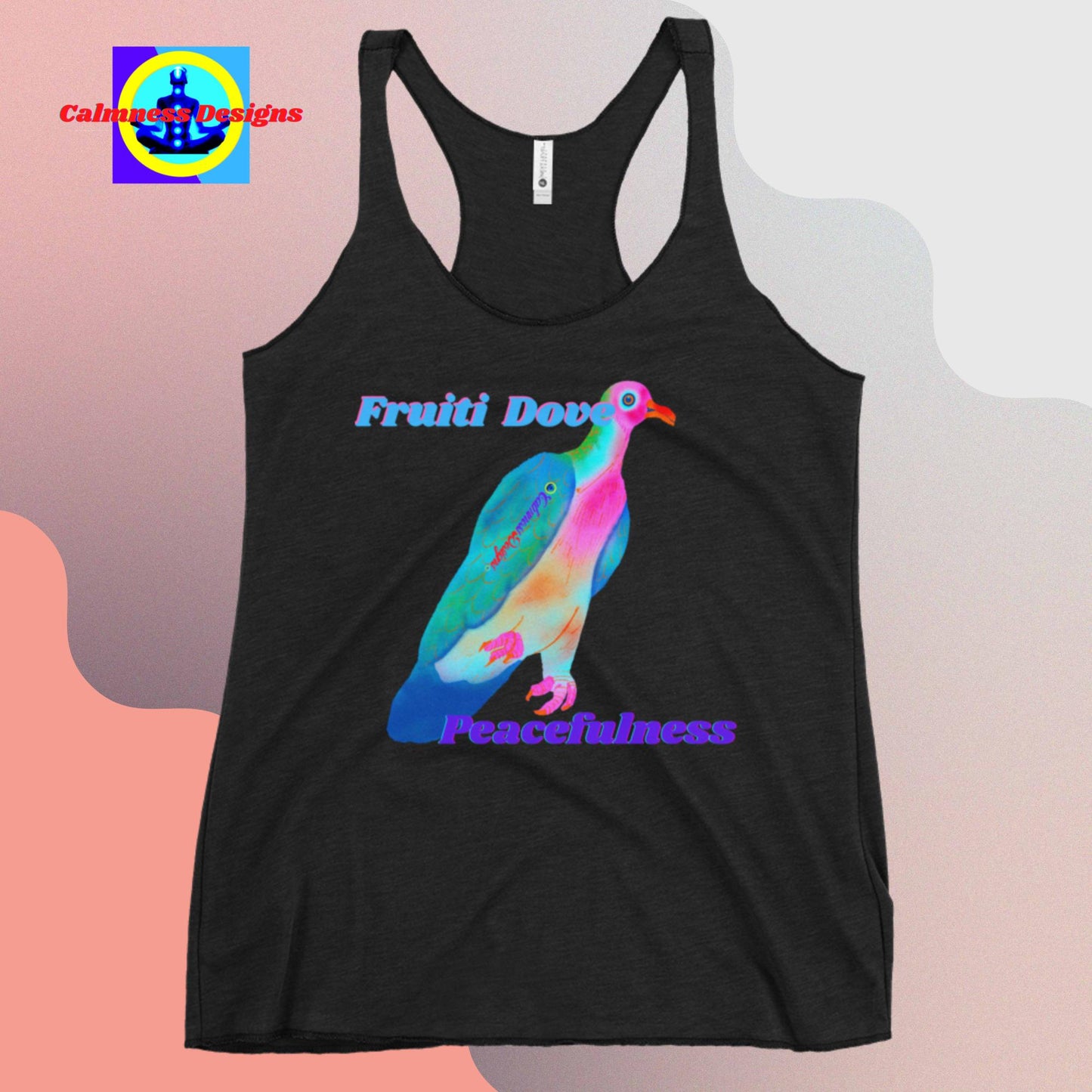 Fruiti Dove, Peacefulness, Women's Racerback Tank