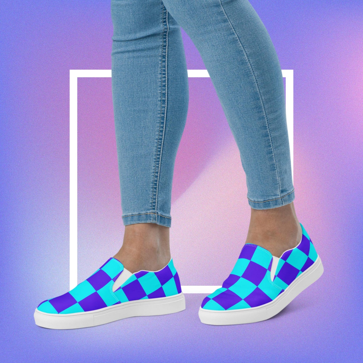 Checkered, Master Piece, Women’s slip-on canvas shoes