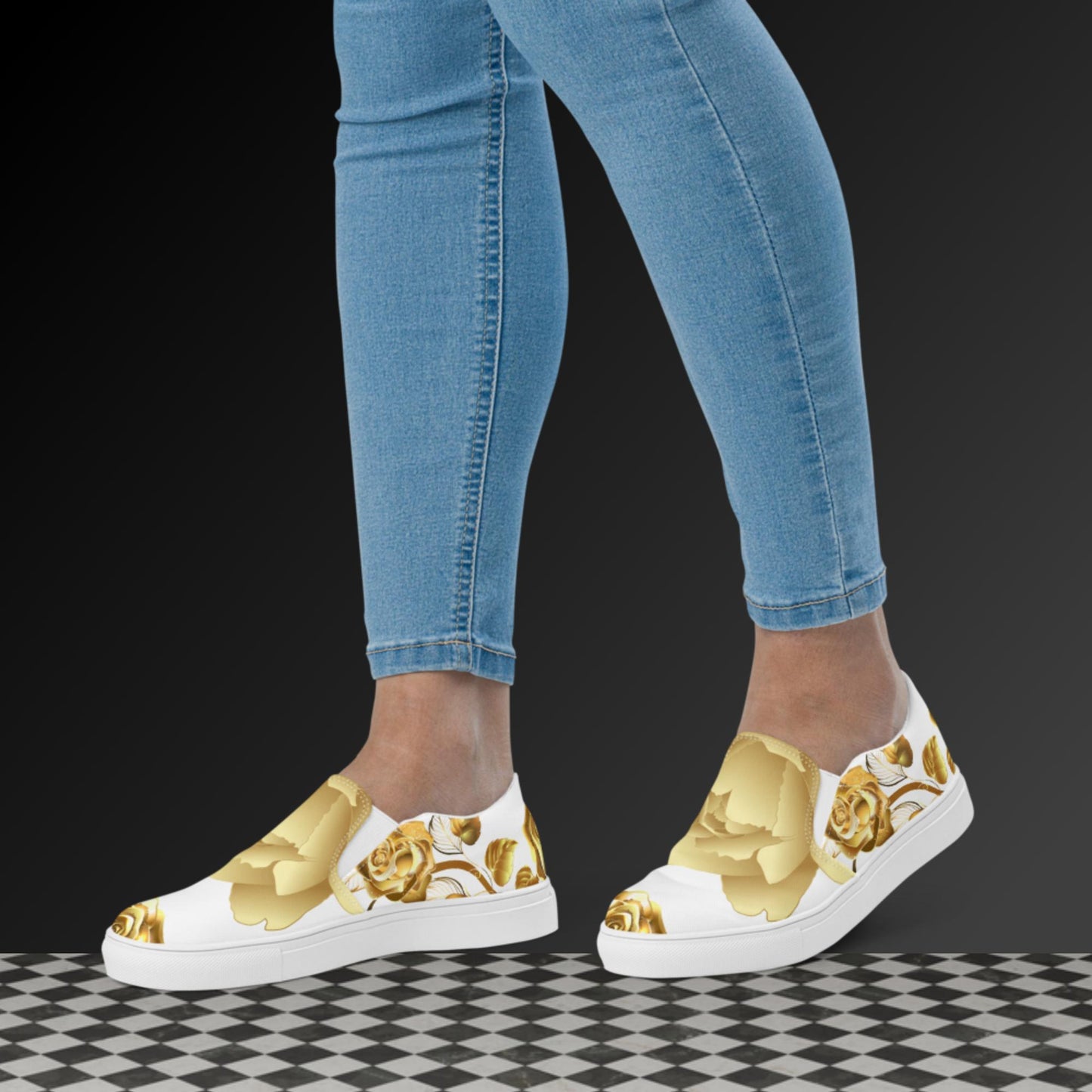 Rose Gold Designs, Women’s slip-on canvas shoes