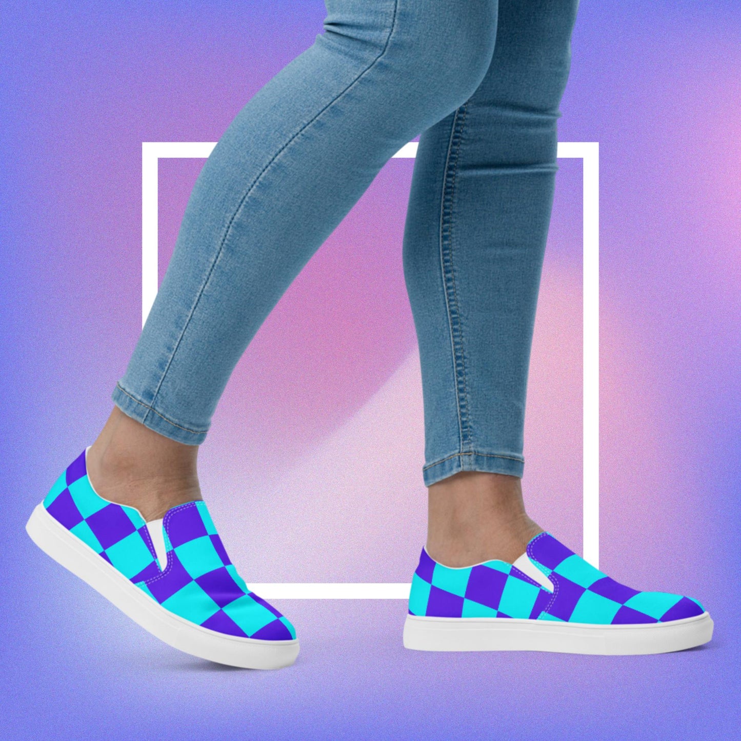 Checkered, Master Piece, Women’s slip-on canvas shoes