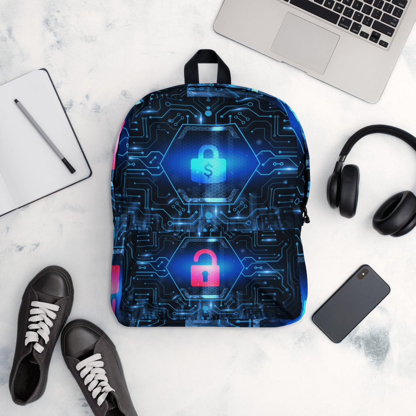 Cyber Security Data Protection Business Technology Privacy,   Backpack