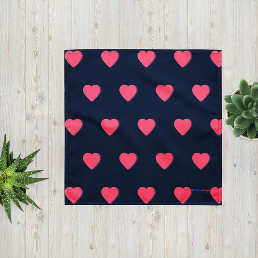 RED-HEARTS, CALMNESS DESIGNS,  Creative Designs,  All-over print bandana