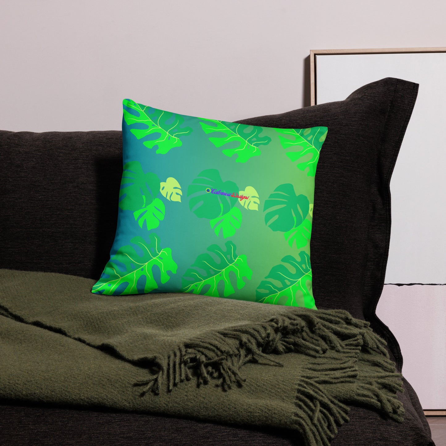 Monsterat Leaves Kombi nation,  CALMNESS DESIGNS,  Creative Designer's, Pillow Case