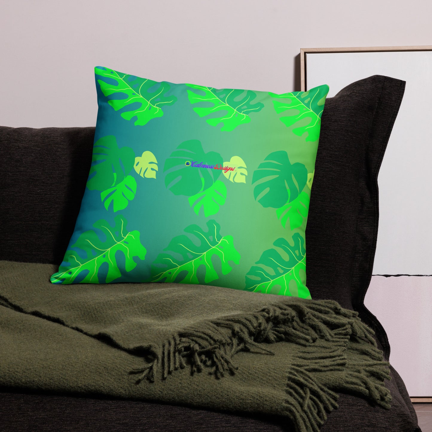 Monsterat Leaves Kombi nation,  CALMNESS DESIGNS,  Creative Designer's, Pillow Case