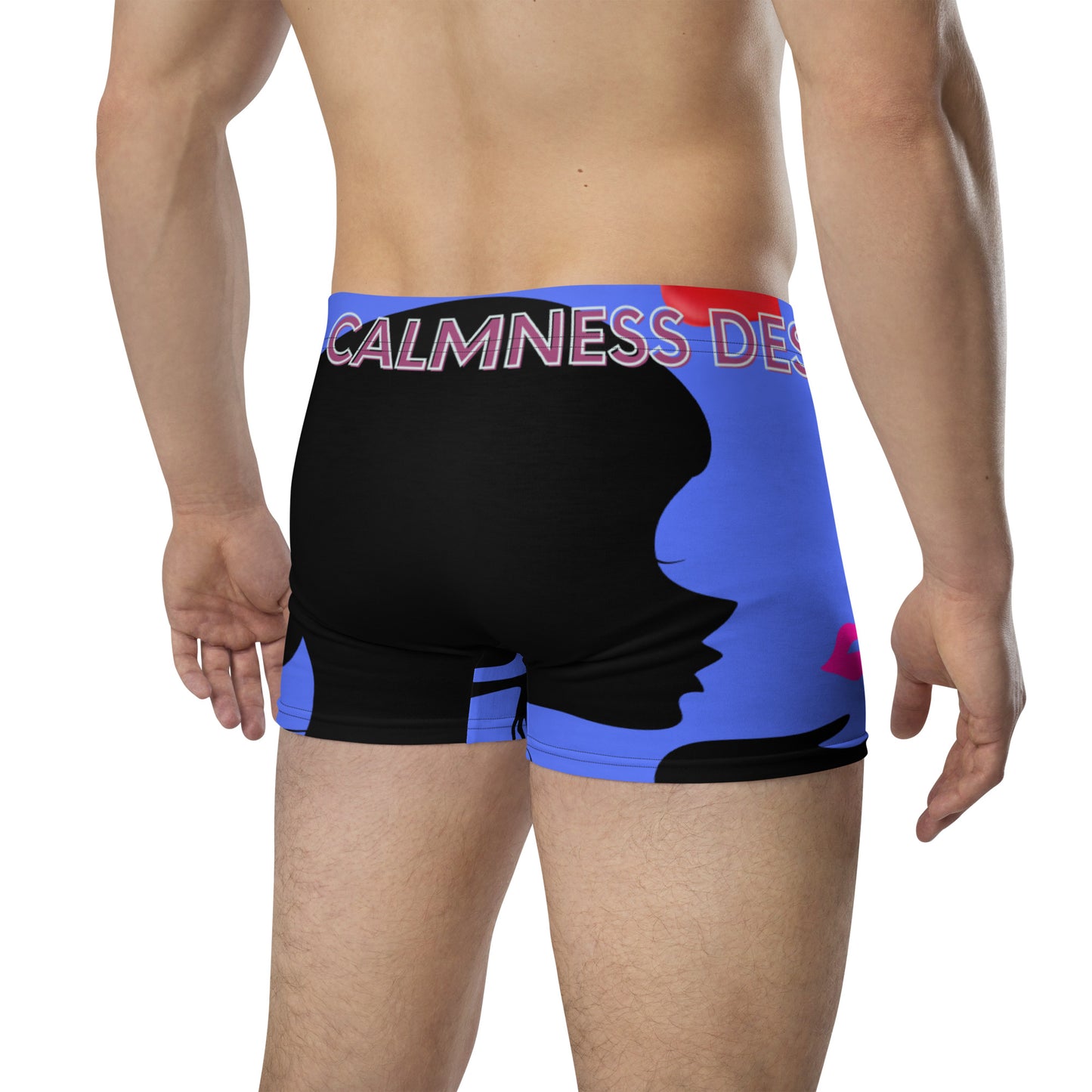 Flying Kiss Silhouette, Flying Hearts, Calmness Designs,  Boxer Briefs