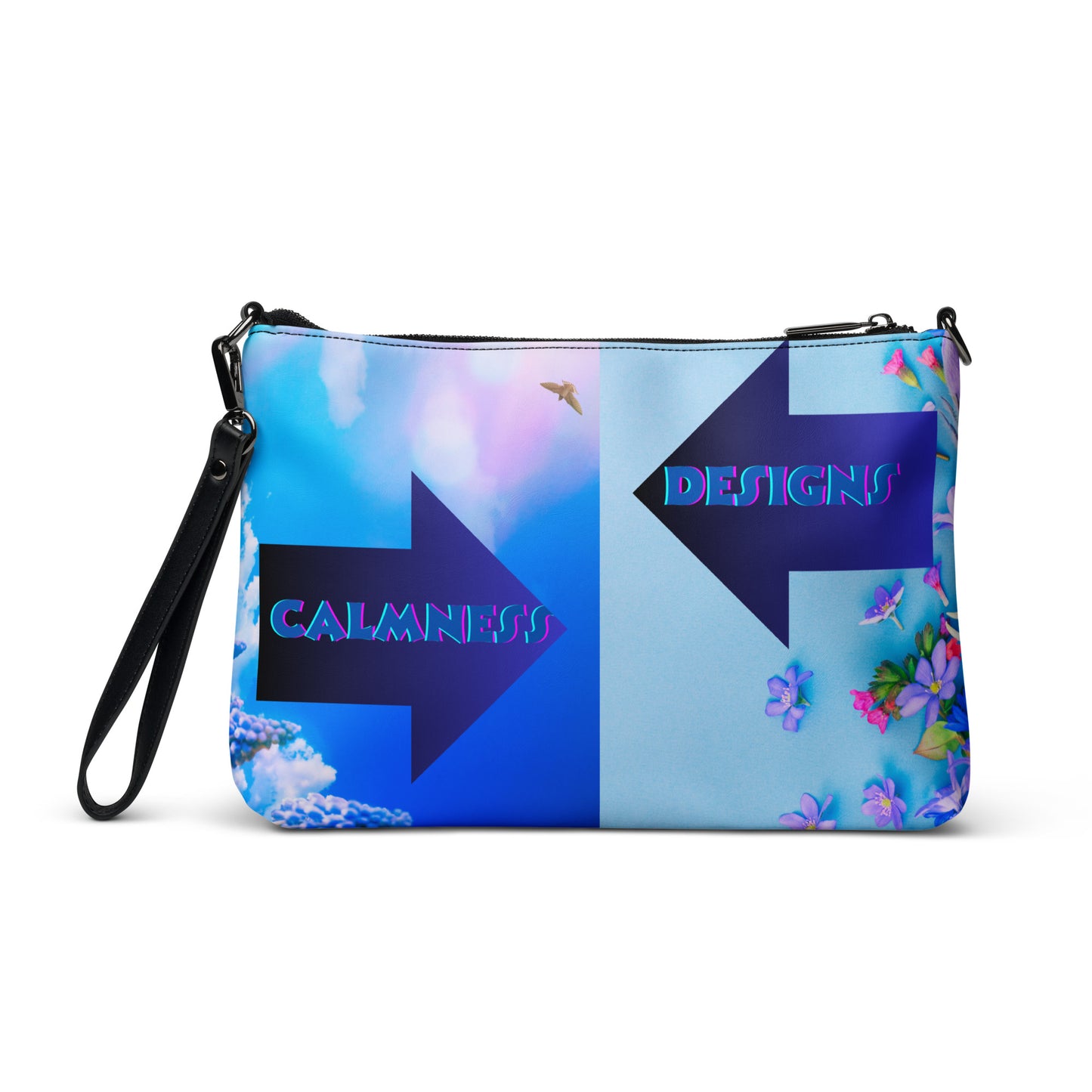 Happy Easter Background, Fresh Spring Flowers, Arrow,  Calmness Designs, Creative Designs,   Crossbody bag