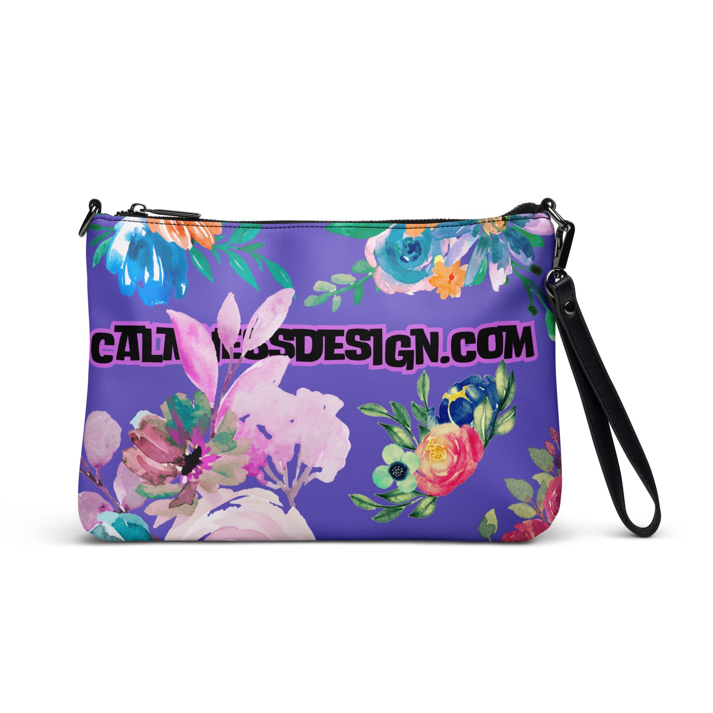 Wreaths Watercolor Flower Cutout, Calmness Designs, Calmnessdesign.COM, Crossbody bag