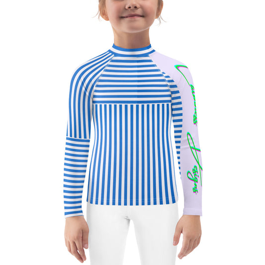 Stripes, Calmness Designs   Kids Rash Guard