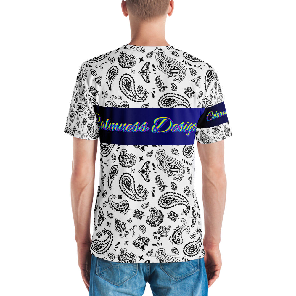 Black & White Bandana, Seamless Pattern  Men's t-shirt