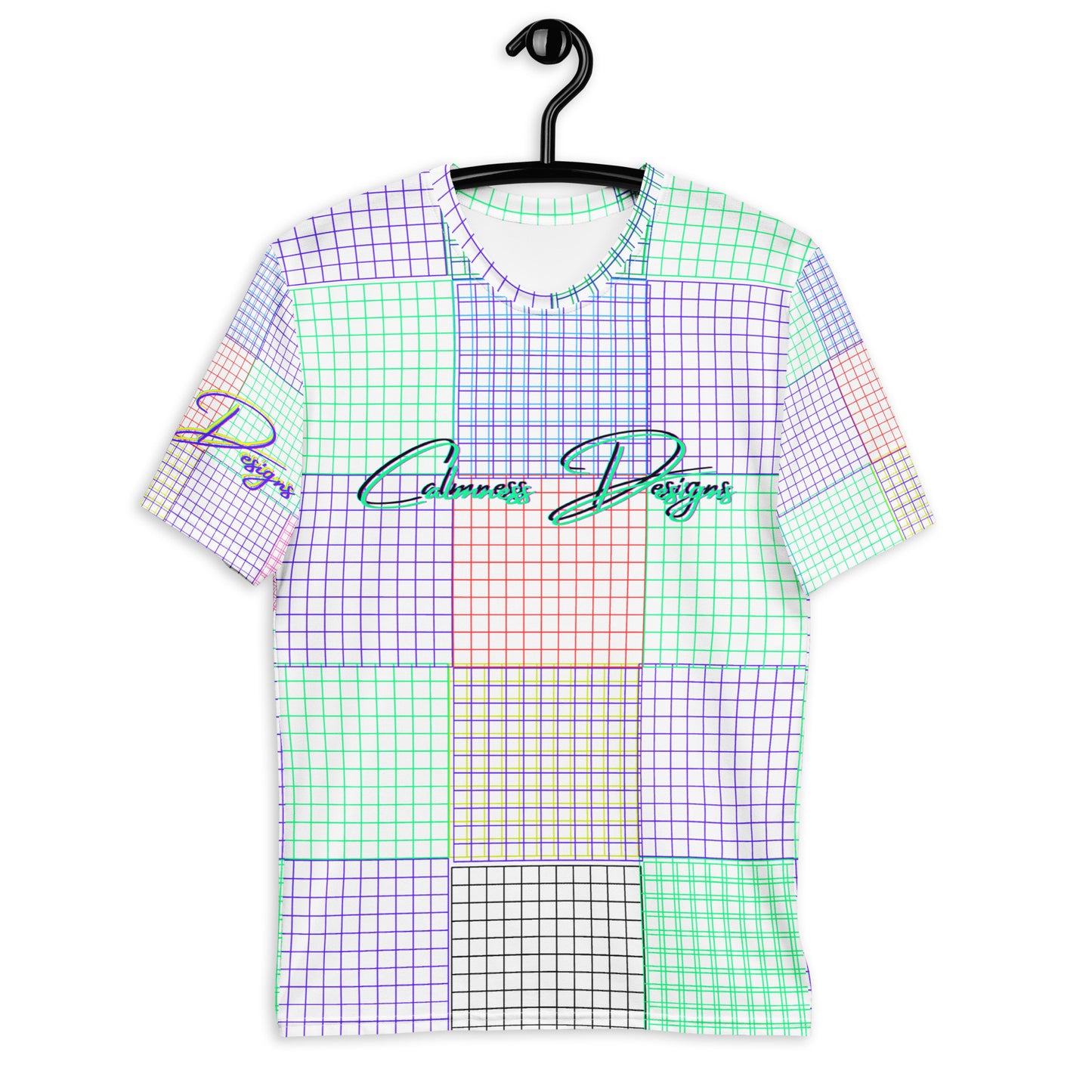 Acid Graphic Elements Square Grid,   Men's t-shirt