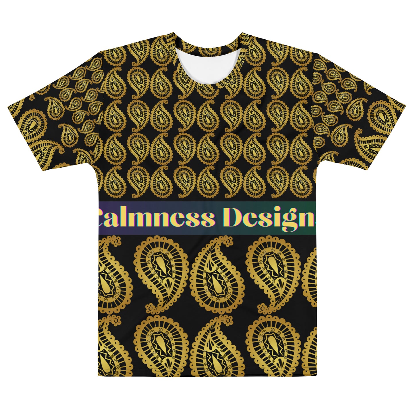 Gold Paisley, Calmness Designs,  Men's t-shirt