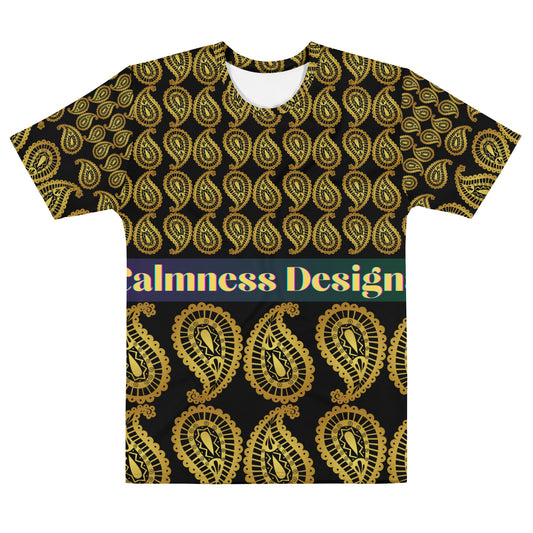 Gold Paisley, Calmness Designs,  Men's t-shirt