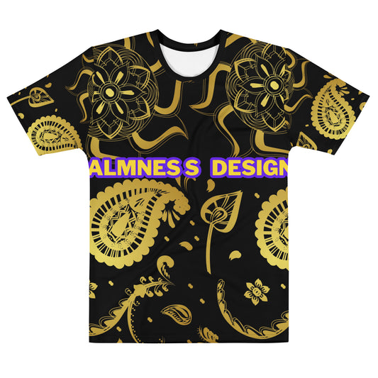 Gold Mandala Element, Gold Paisley,   Men's t-shirt