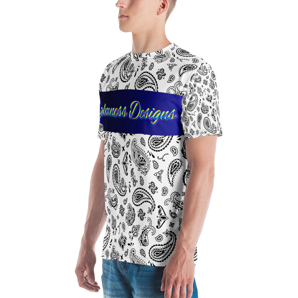 Black & White Bandana, Seamless Pattern  Men's t-shirt