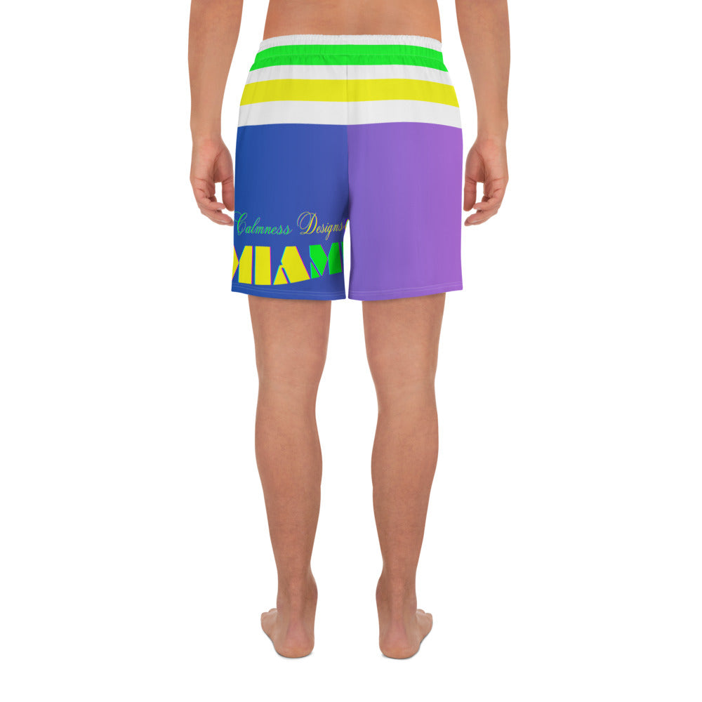 Calmness Designs, MIAMI,  Men's Recycled Athletic Shorts