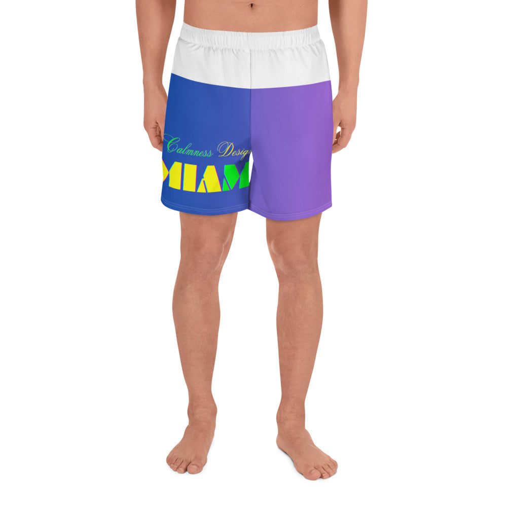 Calmness Designs, MIAMI,  Men's Recycled Athletic Shorts