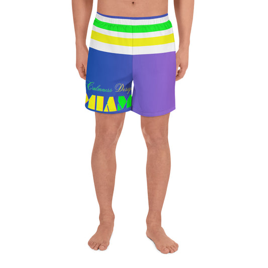 Calmness Designs, MIAMI,  Men's Recycled Athletic Shorts