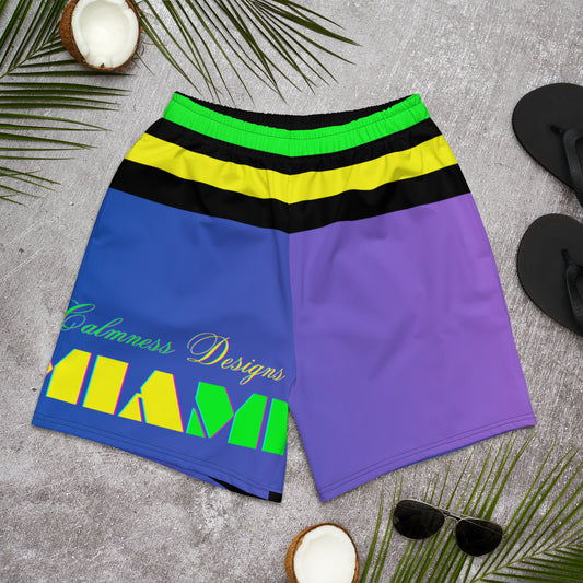 Calmness Designs, Miami,  Men's Recycled Athletic Shorts