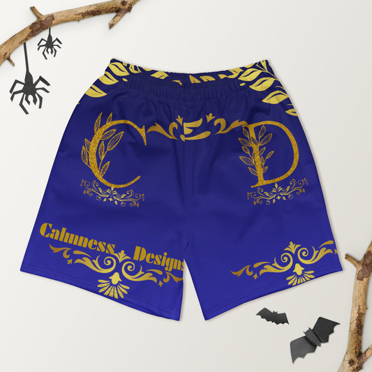 Gold-Calmness Designs, (C D), Gold-Ornaments, Leaves,  Men's Recycled Athletic Shorts