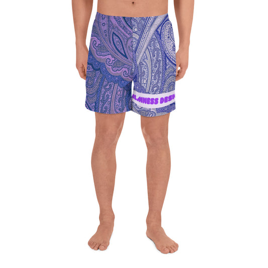 Purple Paisley, Creative Designs, Calmness Designs,Men's Recycled Athletic Shorts