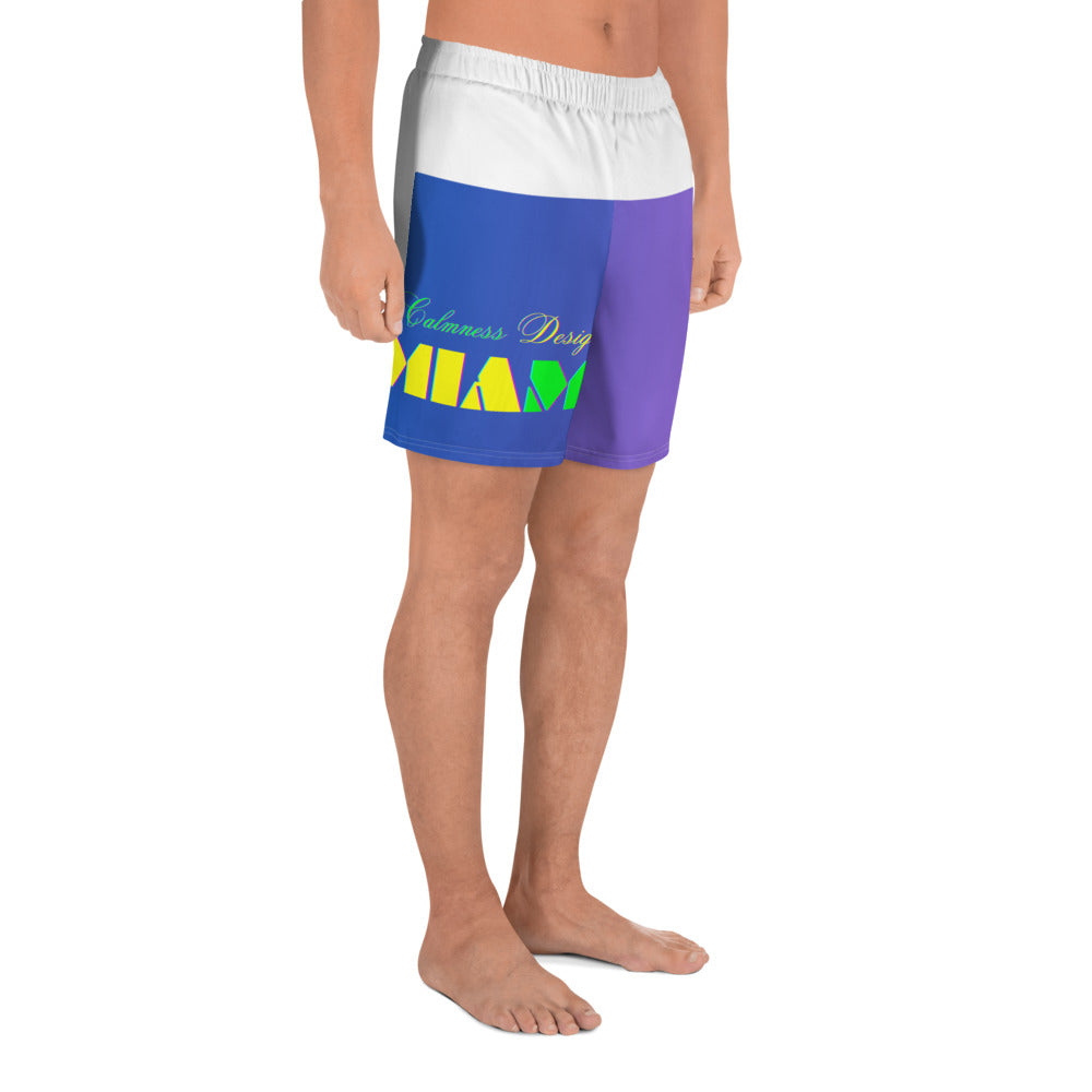 Calmness Designs, MIAMI,  Men's Recycled Athletic Shorts