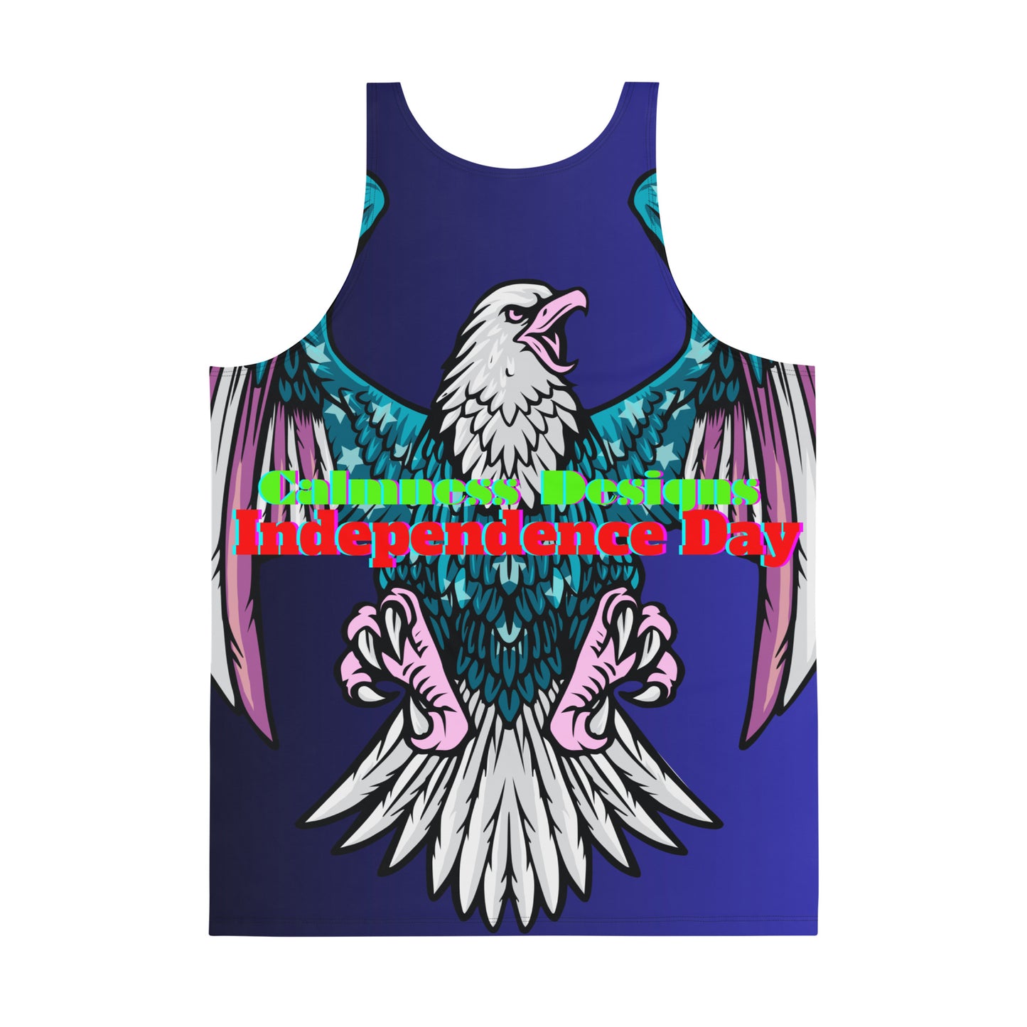 FLAG of USA, Bald Head Eagle, Independence Day, Calmness Designs, Creative Designs,  Unisex Tank Top