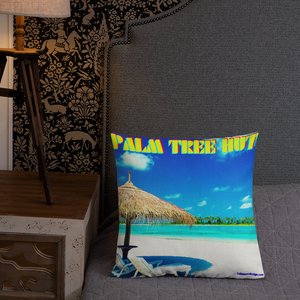 PALM TREE HUT  Premium Pillow