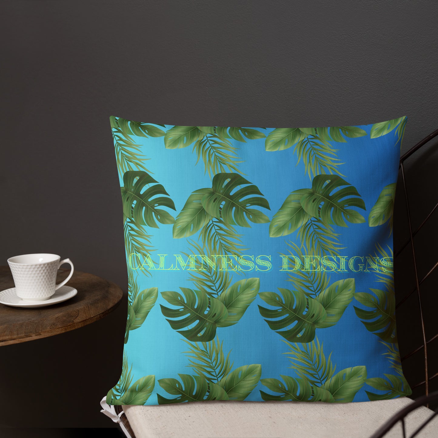 Palm Leaves Tropic,  CALMNESS DESIGNS,  Creative Designer's, Premium Pillow