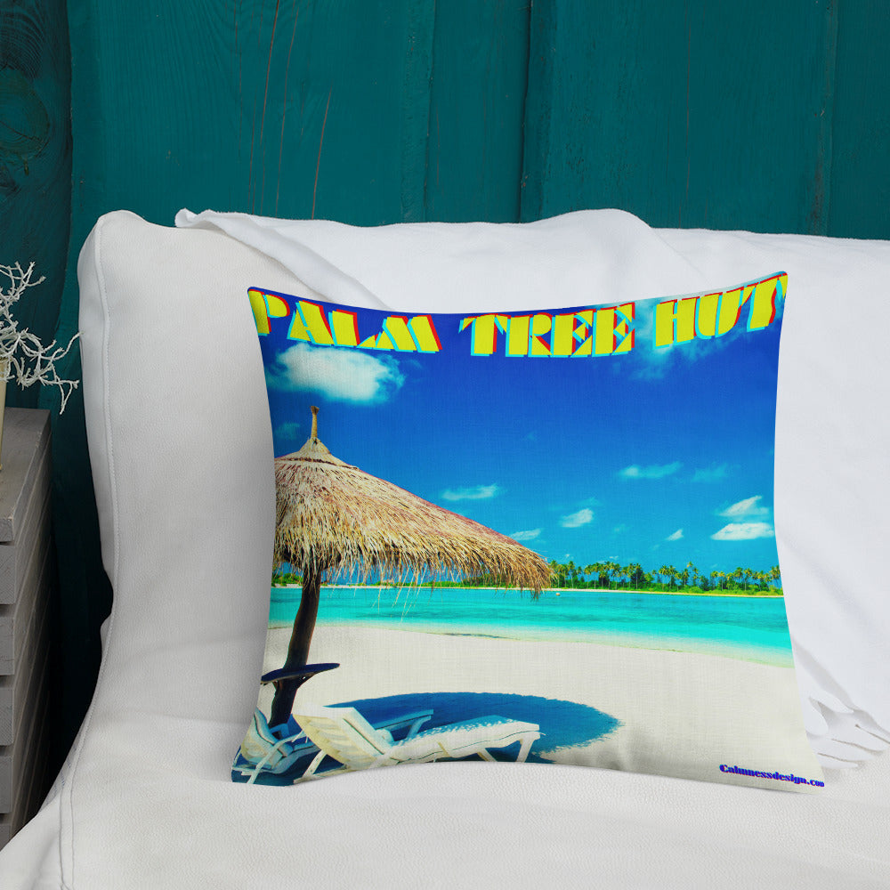 PALM TREE HUT  Premium Pillow